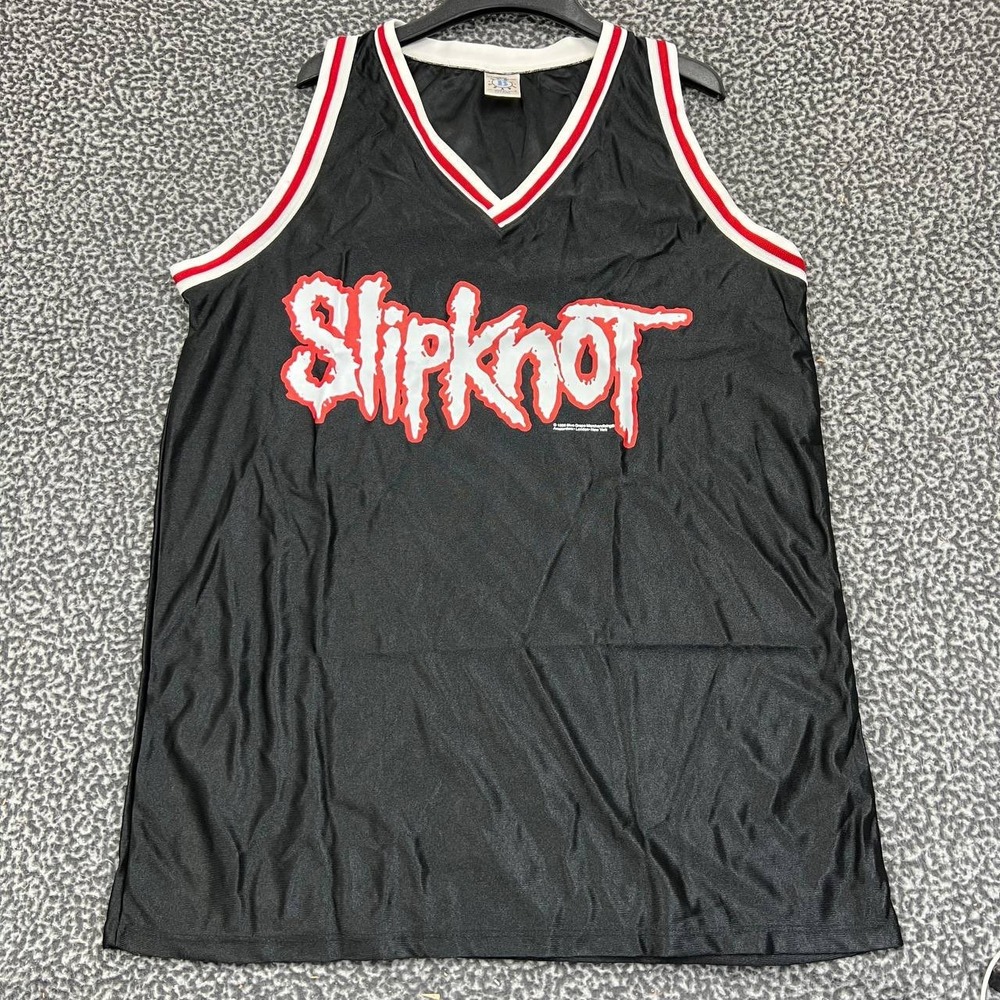 Vintage‎ Slipknot Jersey Shirt Men XXL Black Blue Grape Sleeveless Deadstock New